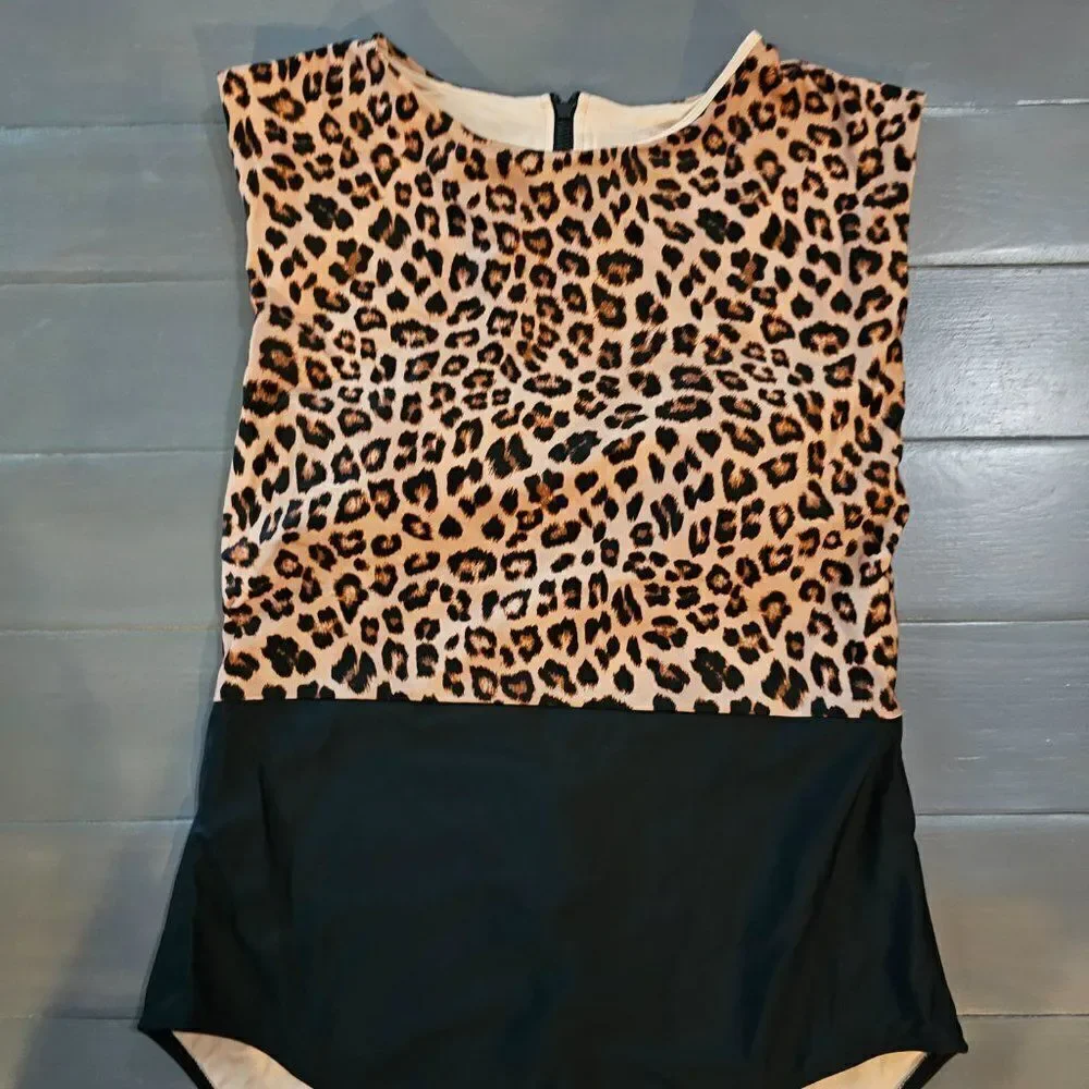 Summersalt Women’s The Surf Leo Leopard Print One-piece Swimsuit Size 4